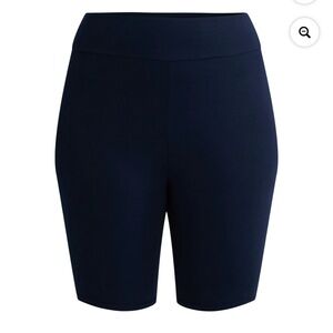 Terra and Sky Women’s Plus Navy Blue Bike Shorts Size 1X NWT